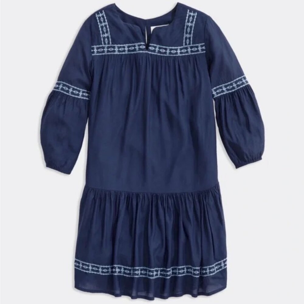 Vineyard Vines Girls Embroidered Dress